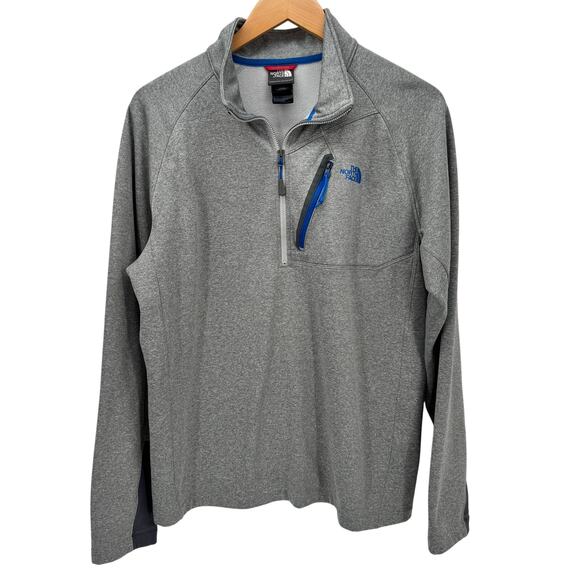The North Face Jacket Mens Large Gray Blue Canyonlands 1/2 Zip Pullover Active - Picture 1 of 8